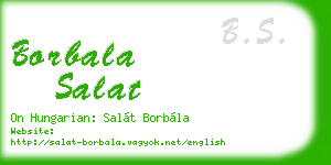 borbala salat business card